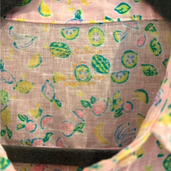 Lilly Pulitzer Pink and Green Floral Blouse - Picture 4 of 6